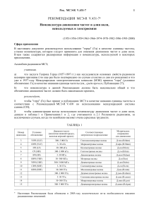 Рекомендация МСЭ-R V.431-7: Диапазоны частот
