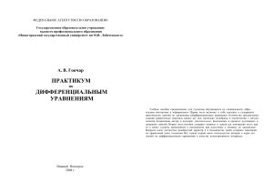Дифференциальные уравнения: Практикум для студентов