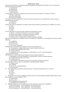 Тест по физиологии: Возбудимые ткани и ЦНС
