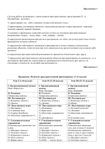 Развитие пространственных представлений у дошкольников