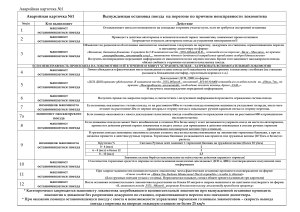 Аварийная карточка: действия при остановке поезда