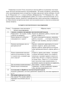 Решение задач моделированием: метод. материалы