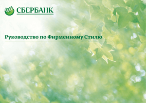 Руководство по фирменному стилю Сбербанка