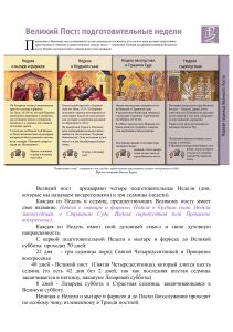 Подготовительные недели Великого поста: духовный смысл