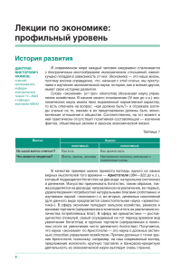 История развития экономики: лекции для профильного уровня