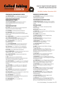 Время колтюбинга: Научно-практический журнал, 2010