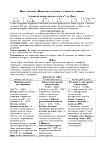 Природные источники углеводородного сырья: памятка