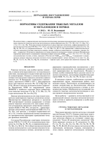 Тяжелые металлы в почвах: нормативы и опасность