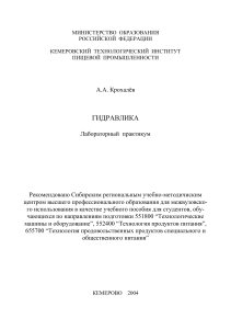Гидравлика: Лабораторный практикум