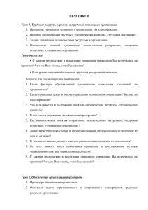 Практикум по управлению персоналом: трудовые ресурсы и развитие