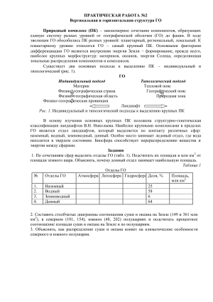 Практическая работа: Вертикальная и горизонтальная структура ГО