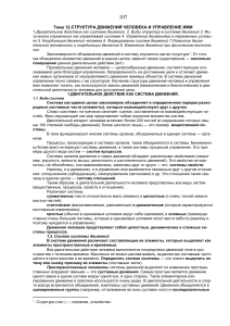 Структура движений человека: конспект по биомеханике