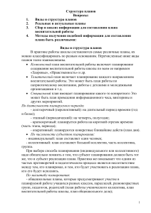 План воспитательной работы: структура, анализ, методы