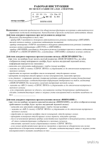 Инструкция по эксплуатации СПС &laquo;Спектрон&raquo;