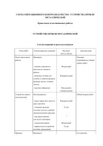 Контроль качества устройства металлической кровли