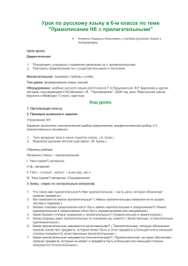Правописание НЕ с прилагательными: урок русского языка 6 класс