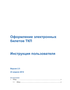 Оформление электронных билетов ТКП: Инструкция пользователя