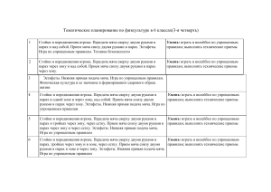 Физкультура 6 класс: тематическое планирование по волейболу