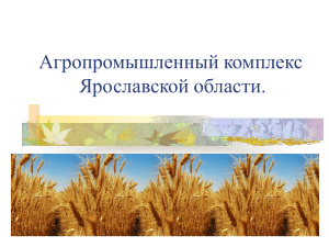 АПК Ярославской области: сельское хозяйство и промышленность