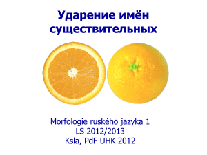 Ударение в русских существительных: акцентные типы