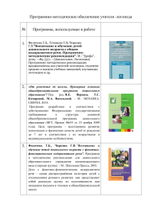 Программы и материалы логопеда для дошкольников с ОНР и ФФНР
