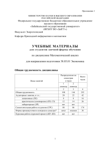Математический анализ: Учебные материалы для экономистов