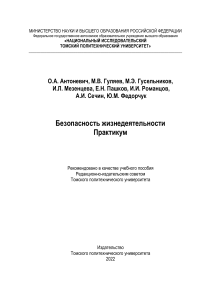 Практикум по безопасности жизнедеятельности - ТПУ