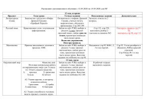 Расписание 3 класса: дистанционное обучение 12-15 мая