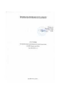 Программа профилактики правонарушений среди подростков