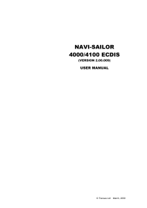 NAVI-SAILOR ECDIS 4000/4100 User Manual
