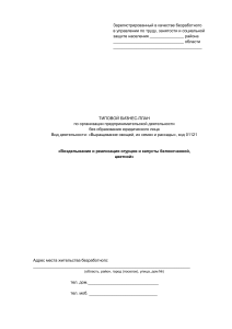 Бизнес-план: Выращивание овощей (огурцы, капуста)