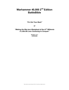 Warhammer 40,000 2nd Edition BattleBible Rulebook