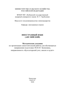 Английский для экономистов: методические указания
