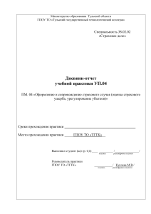 Отчет по практике: Страховые случаи