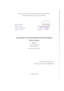 Программа по футболу для 5-9 классов