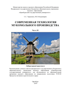 Современная технология мукомольного производства. Лабораторный практикум