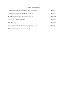Anagram Word List: 4-8 Letter Words & More