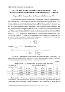 Многокомпонентные композиты: проектирование составов