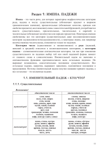 Имена. Падежи: Учебное пособие по русскому языку