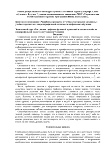 Элективный курс: Построение графиков функций (9 класс)
