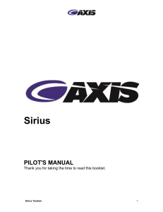 Sirius Tandem Pilot's Manual - Flight Guide