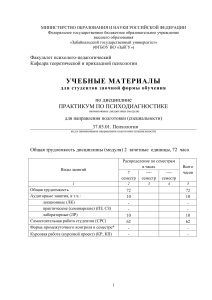Психодиагностика: Практикум для заочников