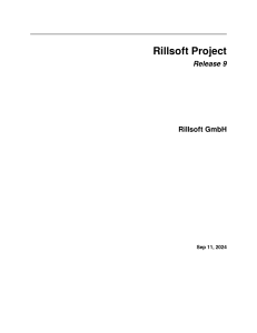 Rillsoft Project Release 9 User Manual