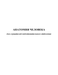 Анатомия человека: Учебное пособие для подготовительного отделения