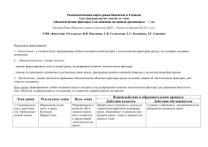 Урок биологии 5 класс: Экологические факторы