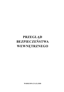 Przegląd Bezpieczeństwa Wewnętrznego: Internal Security Review