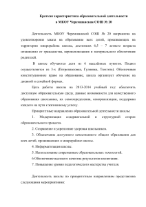 Описание образовательной деятельности школы