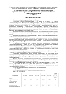 Статистика Ломоносовского района за 2019 год