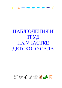 Наблюдения и труд в детском саду: сезонные изменения