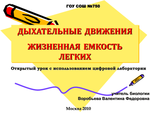 Дыхательные движения и ЖЕЛ: урок биологии